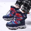 Осенне-зимние унисекс детские зимние кроссовки для мальчиков и девочек зимние ботинки с флисом для активного отдыха нескользящие зимние ботинки для девочек и подростков