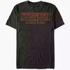 Мужская черная футболка Stranger Things 4XL, красный принт, 50% хлопок/полиэстер