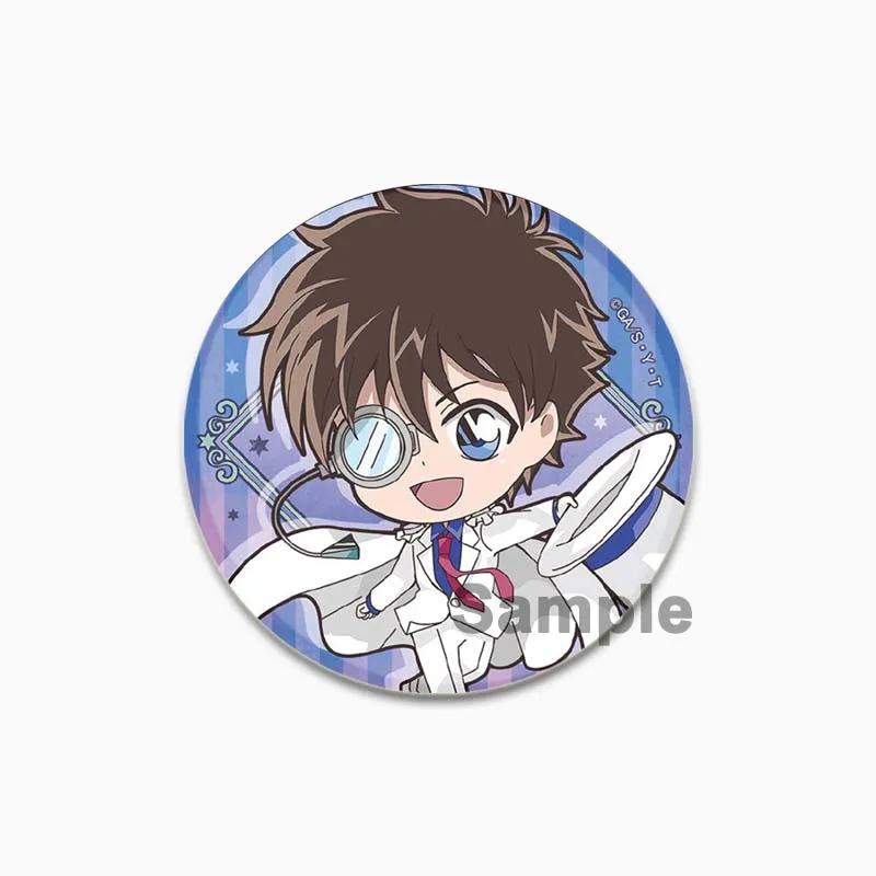 32/44/58mm Maorilan Haibara Ai Conan Hattori Heiji Badge Cartoon Anime Cute Brooch Pins for Clothes Backpack Hat Jewelry Accessories