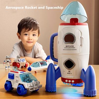 Игрушки-ракеты для детей, игровой набор «Космический корабль» со светом и звуком, развивающие игрушки, рождественские подарки для мальчиков и девочек