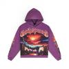 Unisex Oversized Hooded Zip-Up Sweatshirt With Graffiti Print Casual Streetwear