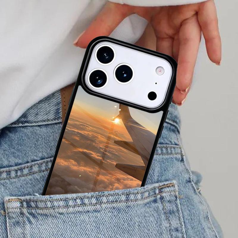 Airplane Travel Phone Case for iPhone 16e 15 14 13 12 17 Pro Max Plus Air 17pro Cover Coque