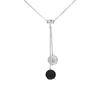 You and Me Necklace - LOVA LOLA VAN DER KEEN - 925 Sterling Silver - Black and White Crystals - 42 Cm
