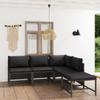 Day and Night - Day and Night 5-piece Garden Furniture Set and Gray Synthetic Rattan Cushions