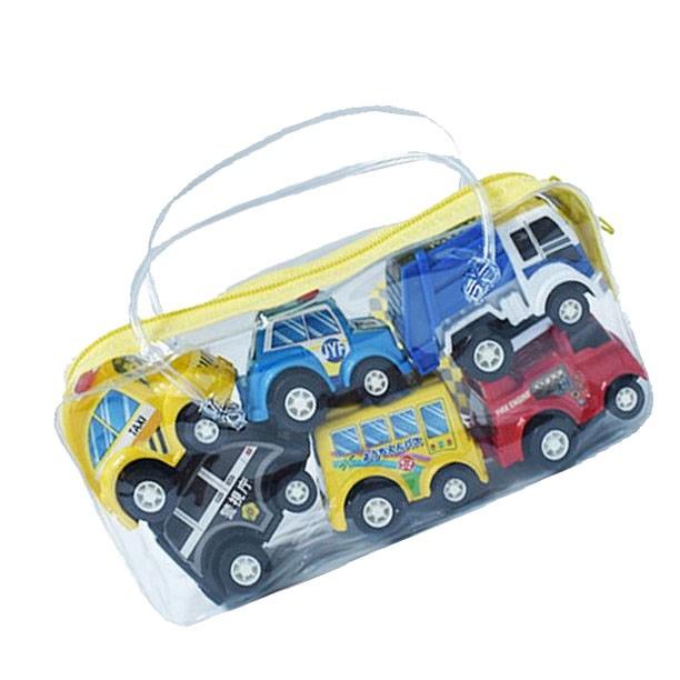 6 шт./набор Игрушечные машинки Инерционная машинка Игровой набор Мультяшные транспортные средства Грузовики Малыши Дети Мальчики Вечеринка День рождения Игрушки
