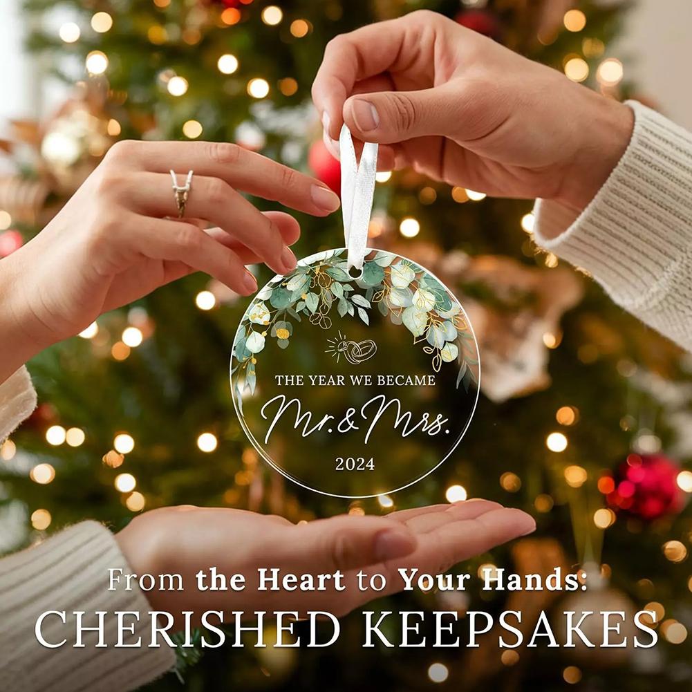 Baby's First Christmas Round Acrylic Christmas Ornaments Making Crafts Christmas Decorations Pe Q1T4