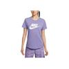 Sportswear Essentials Comfortable Fashionable Versatile Solid Color Short Sleeve Regular T-Shirt Women T-Shirts Soft-Purple DX7907-527