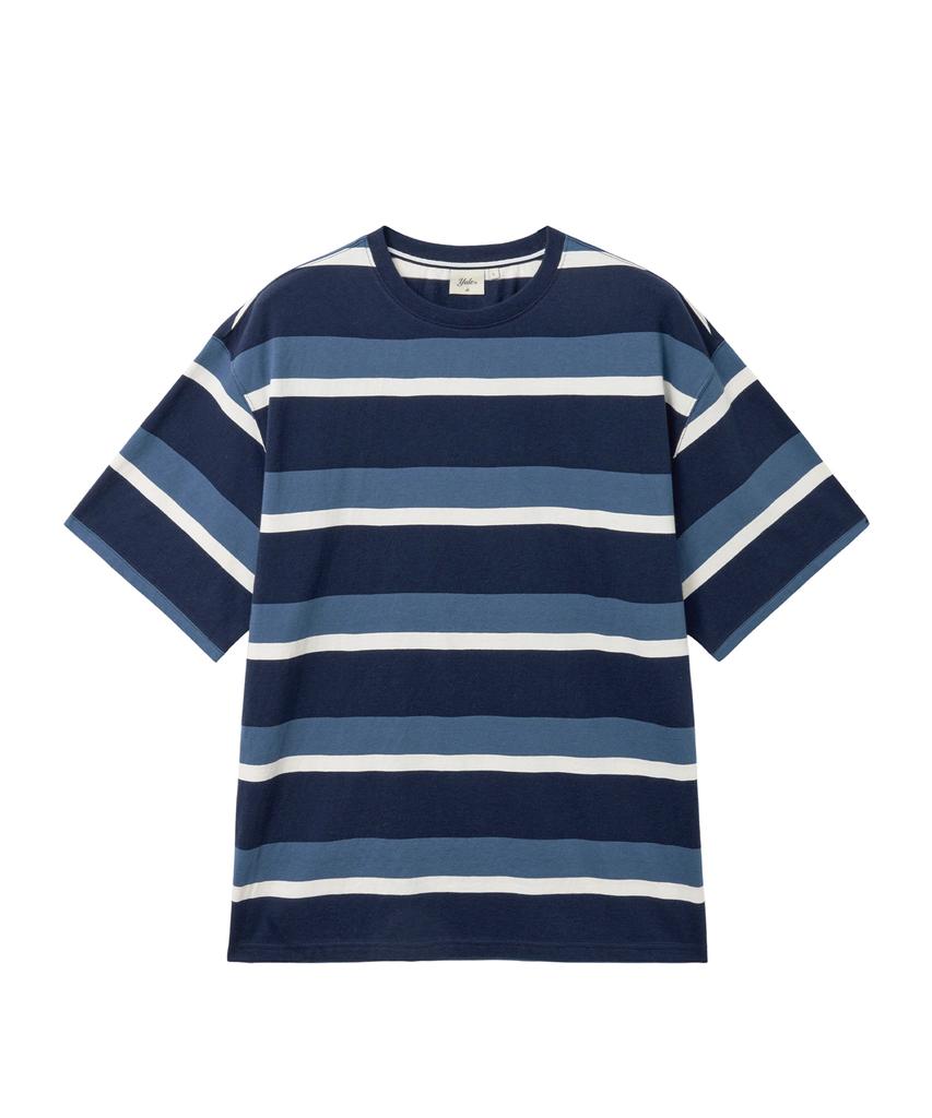 YALE Bold Stripe T-Shirt_Navy