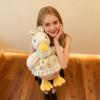 Милая плюшевая игрушка Утка в цветочном платье, мягкая набивная игрушка, очаровательный плюшевый компаньон, декор, подарок для детей на дни рождения