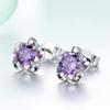 Серьги из стерлингового серебра 925 пробы, модные, в форме цветка, с кубическим цирконием AAA, ювелирный подарок
