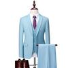2024 Men's Slim Fit Korean Style Wedding Tuxedo - Two-Button Business Casual Suit Set