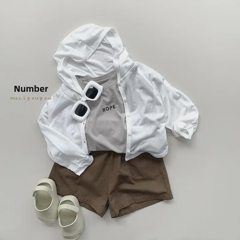 Детский легкий летний солнцезащитный кардиган в корейском стиле