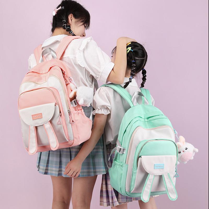 Новый рюкзак для учеников начальной школы, вместительный школьный рюкзак для девочек, в студенческом стиле, симпатичный и модный школьный рюкзак для школьников, цельный