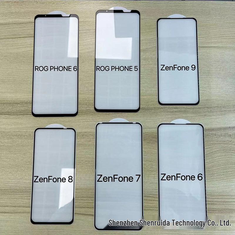Защитное стекло Asus ZenFone на весь экран для 9, 8 Flip, 6Z, 7Pro - Высокоалюминиевое, Гальваническое покрытие, Дизайн с большой дугой