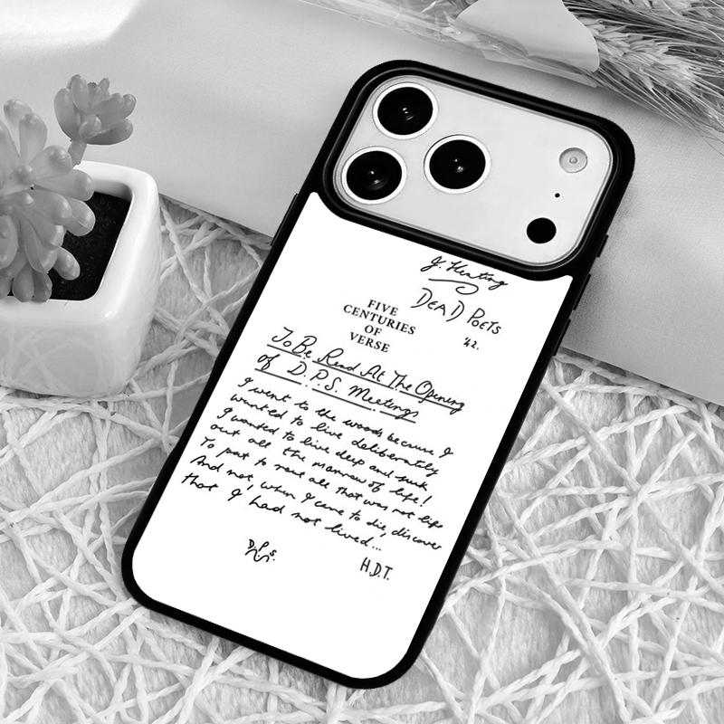Общество мертвых поэтов Пять веков стихов Чехол для телефона для iPhone 17 Air 16 15 11 12 14 13 Pro Max Ударопрочный чехол