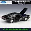 ВЕЛЛИ 1:24 1969 Ford Mustang BOSS 429 симулятор автомобиля сплав модель автомобиля поделки украшение коллекция игрушка инструменты подарок