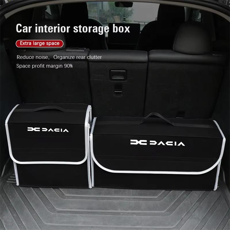 Car Logo Trunk Organizer Box Large Capacity Folding Storage Bag For Dacia Stepway Dokker Lodgy Jogger MCV Duster Spring Sandero