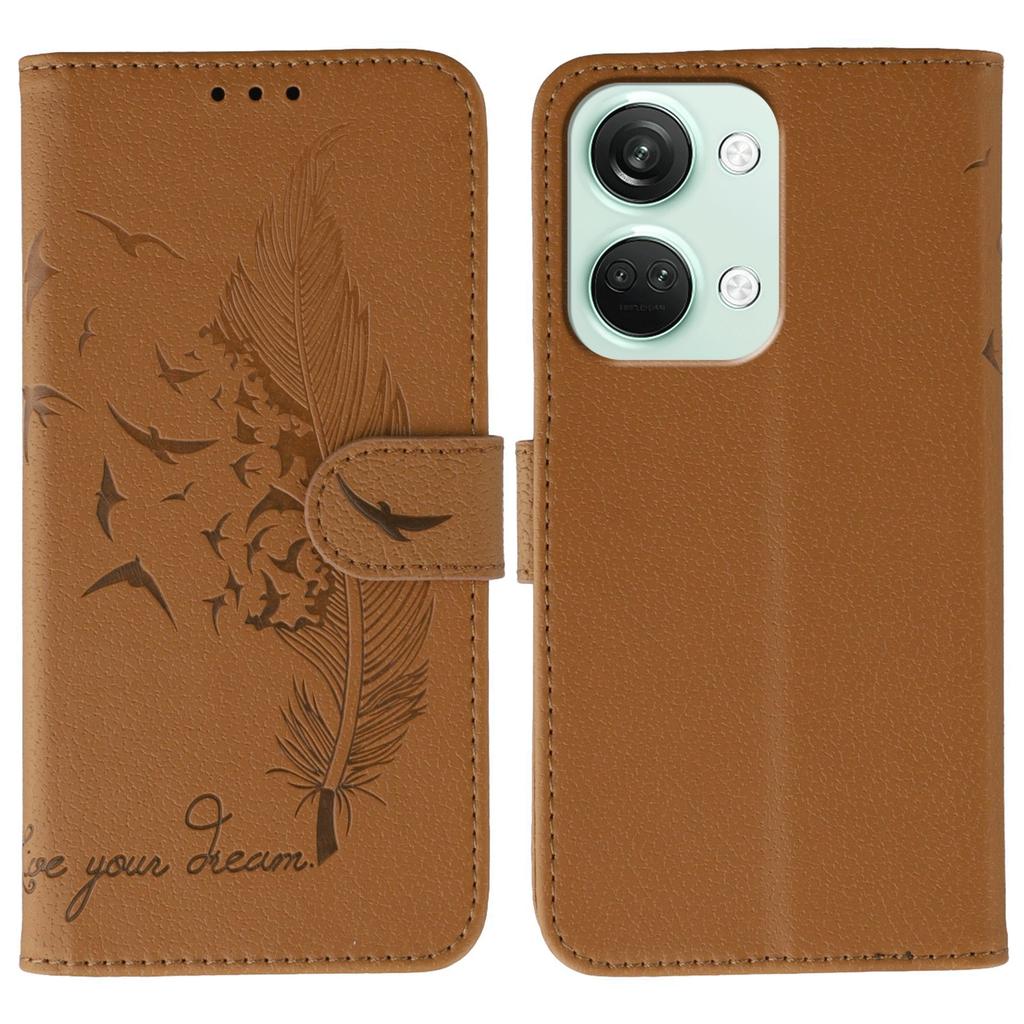 Чехол для OnePlus Nord 3 5G, кошелек из ПУ кожи с оттиском пера, чехол для телефона