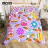 Пасхальный кролик хвост одеяло покрывало пастельно-розовый тюльпан цветы пододеяльник два пасхальных яйца кавайные животные комплект постельного белья пасхальный декор
