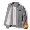 Men's Warm Plus Velvet Thick Autumn and Winter Jacket Stand-up Collar Casual Jacket Men's Warm Jacket Jacket