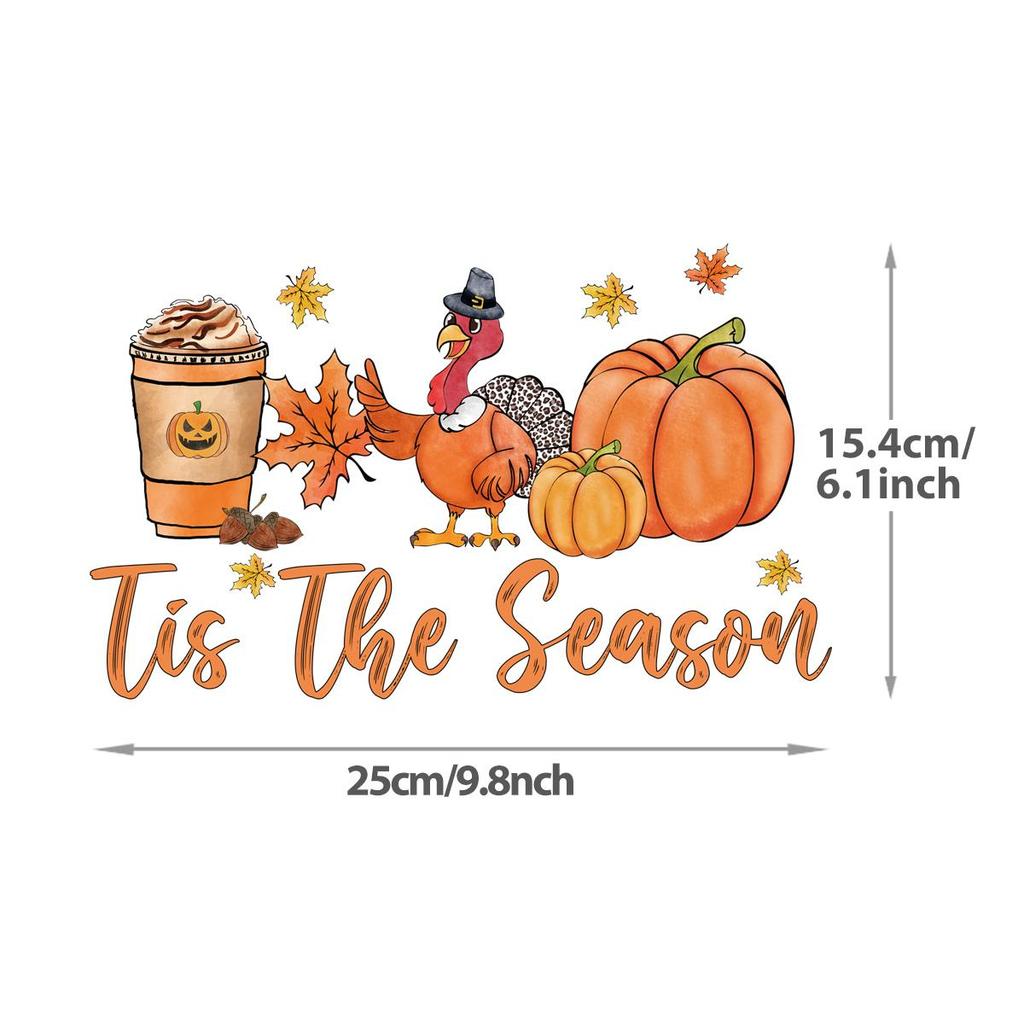 Термотрансферы для одежды, осенние сезонные нашивки, толстовки с капюшоном, наклейки для футболок, аппликации для термопресса