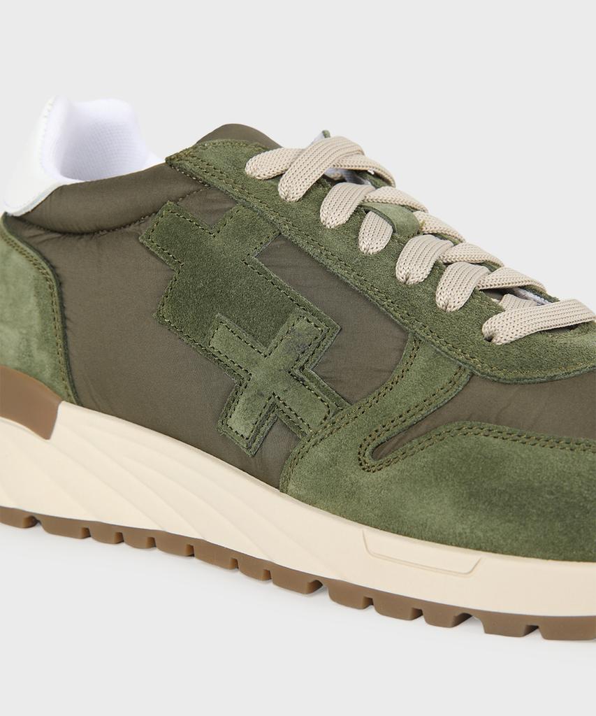 Panicale Khaki Suede Leather Sneakers