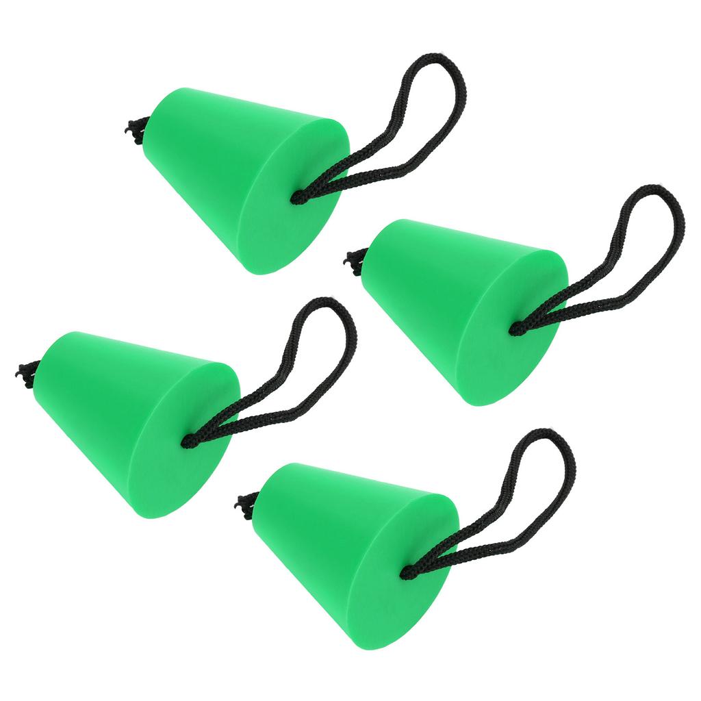 4pcs Scupper Plug Kit with Lanyard Flexible Silicone Drain Holes Stopper Bung Universal for Kayaks CanoesGreen