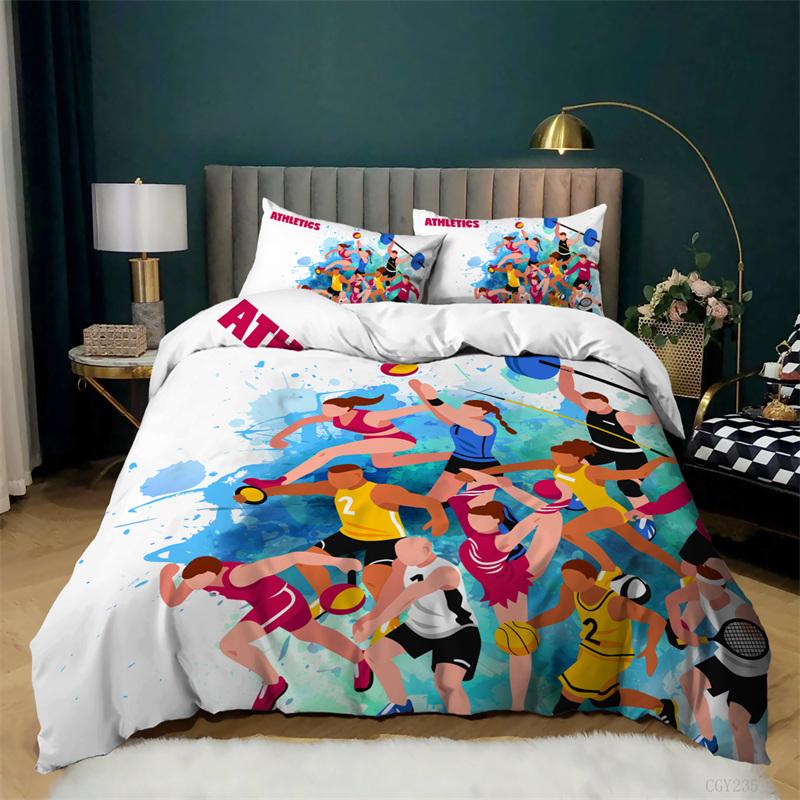 Пододеяльник для гимнастики с милым рисунком для девочек-балерин, комплект постельного белья из микрофибры, спортивный пододеяльник, размер Twin King для любителей гимнастики