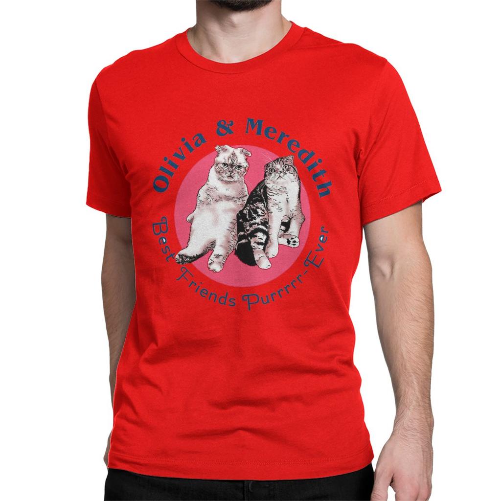 Olivia Meredith Cats Best Friends T Shirts Unisex Women S Cotton Humor T Shirt O Neck Tees Short Sleeve Clothing Graphic Unisex