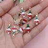 Рождественский тематический кулон Рождественские украшения Ожерелье из сплава Серьги Ювелирные изделия Аксессуары для рождественской елки 10 шт. Самодельные материалы Аксессуары