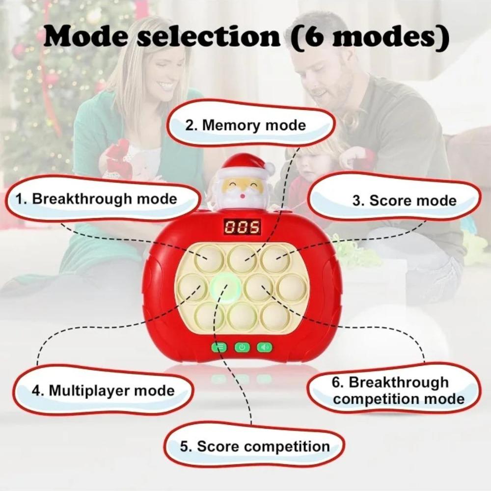 Быстрая Пуш Поп Фиджет Игрушка для Рождества Дед Мороз Поп Пузырь Игровой Контроллер Карманная Головоломка Сенсорная Игрушка для Детей Мальчиков Девочек