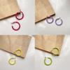 Round Earrings Eardrops Candy Color Cold Style Silver Needle Girl Heart Earrings Simple Ins