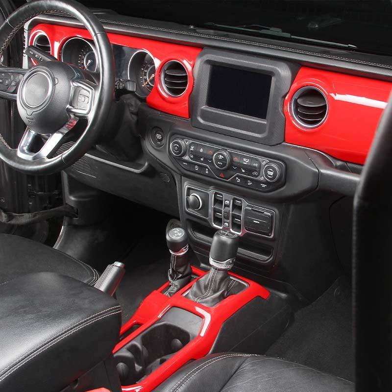 Украшение центральной консоли, переключение передач, привод на 4 колеса, наклейка на панель для Jeep Wrangler JL для JT Gladiator 2018, аксессуары для салона автомобиля
