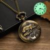Карманные часы Hollow Retro Flip 12 Зодиаков Большие Креативные Студенческие Часы для Мужчин и Женщин Большой Циферблат Светящиеся Хуай