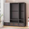 Dustproof Wardrobe With Drawer Household Foldable Multi-layer Wardrob DIY Assembly Storage Wardrobe Bedroom Open Storage Cabinet