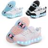 Kids Led Sneakers USB Charging Luminous Shoes Outdoor Sport Roller Skates Children Four Wheels Boys Girls Casual Shoes Glowing