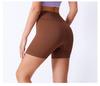 High-Waist Seamless Yoga Shorts - Women's European & American Style, 3/4 Length