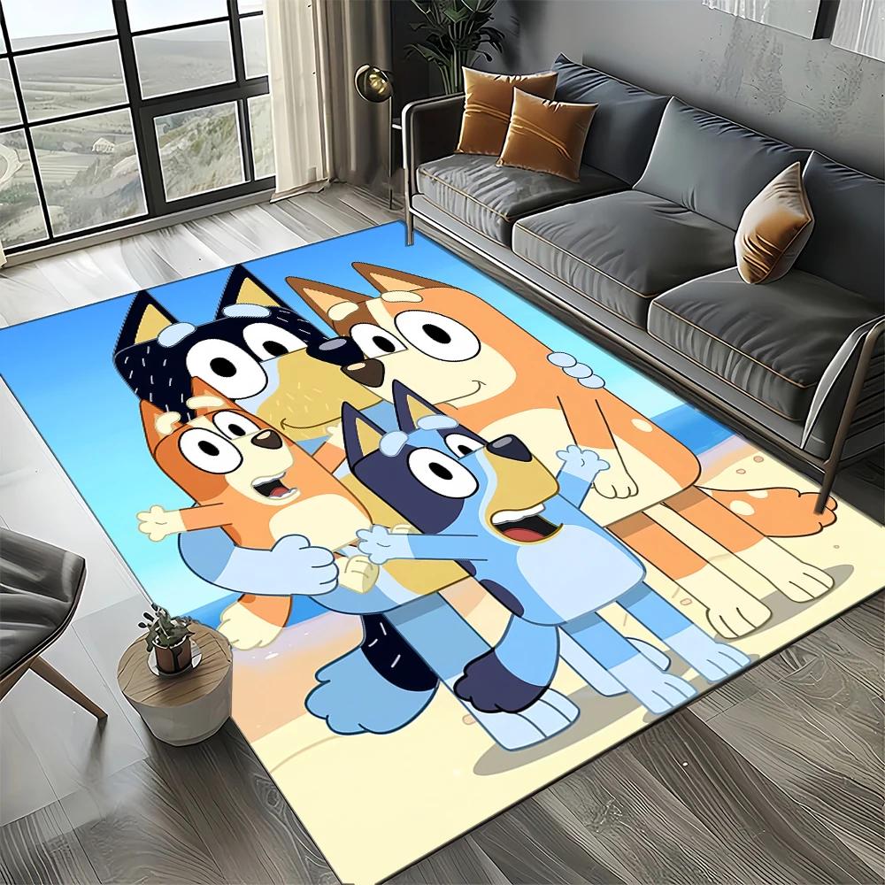 27 Style New B-Blueys Family Cartoon Dog Carpet Rug for Living Room Bedroom Home Sofa Decoration,Kids Play Non-slip Floor Mat