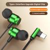 Metal Design Type C&3.5mm Wired Gamer Earphones 6D Stereo Sound Headsets Magnetic In-Ear Headphones For Samsung Handfree HD Call