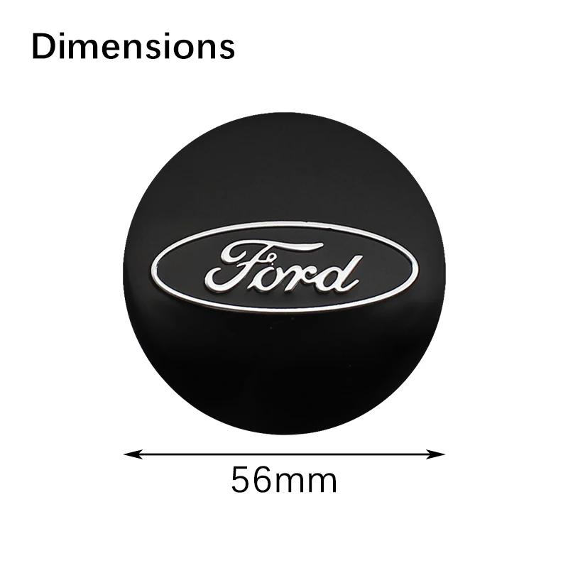 Car Sticker Ford 56mm Car Hub Cap Badge Sticker Metal Alloy For Ford Escape Edge Mondeo Taurus Fusion Mustang Focus mk2 mk3 mk4