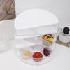 Dustproof Cosmetic Storage Rack Rotatable Desk Storage Box Semi-Circular Organizer  Bathroom