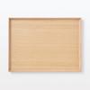 MUJI Деревянный квадратный поднос 35 см в ширину x 26 см в глубину x 2 см MDC80A2S, Натуральный, Прибл.. Высокий,