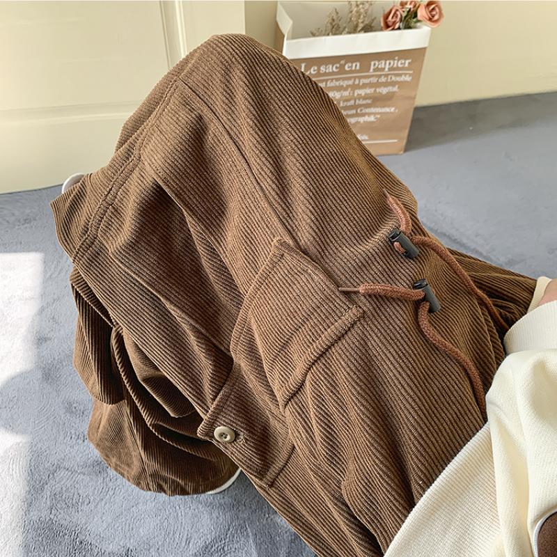 Весенне-летние новые модные ретро комбинезоны с большими карманами до щиколотки, однотонные свободные повседневные спортивные брюки на шнуровке для мужчин M-3XL