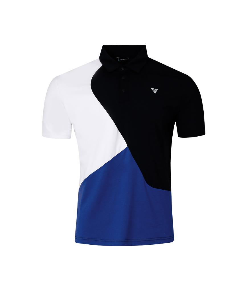 CREVE9 Geometric Color Polo Shirt