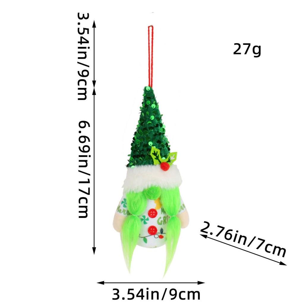 Кукла Рудольф и украшения в виде гномов без лиц с огоньками и пайетками для Рождества
