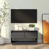 VidaXL TV Stand Grey 74x34x40 Cm Solid Pine Wood