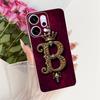 Прозрачный Для Oppo Reno 14Pro CPH2739 PKZ110 Чехол Для Oppo Reno14 Pro Чехол Роскошная Корона Буквы A-Z 2D Плоский Узор