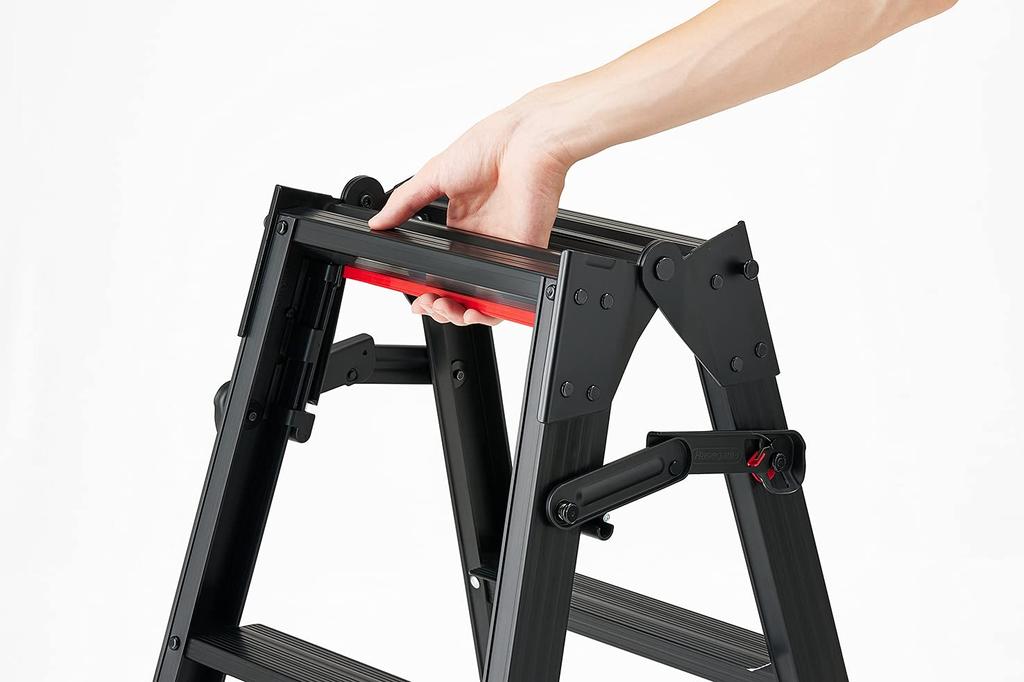 Hasegawa BLACK LABEL Telescoping Ladder Stepladder 3 Steps (with One-touch Bar) RYZB-09 (0.72~1.03m) (10136) (0.72~1.03m)