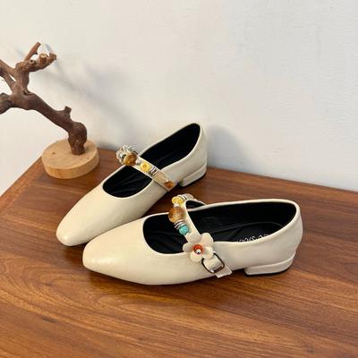 Модная женская черная обувь Мэри Джейн на плоской подошве, слипоны для работы - Модная повседневная женская удобная обувь для женщин, стильная для офиса и повседневной носки