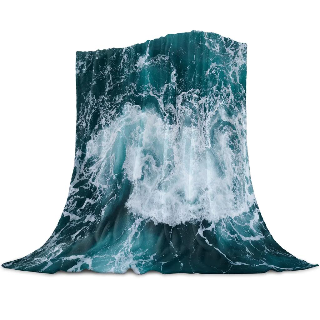 Бирюзово-голубые флисовые пледы из фланели, роскошный бирюзовый плед для гостиной, спальни, дивана, теплые мягкие одеяла для кровати